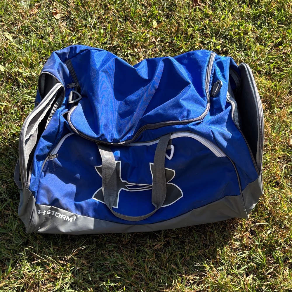 Under Armour Blue and Gray Duffel Bag